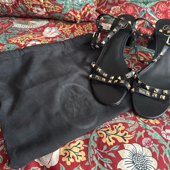 Ash black leather studded sandals. - Picture 2 of 8